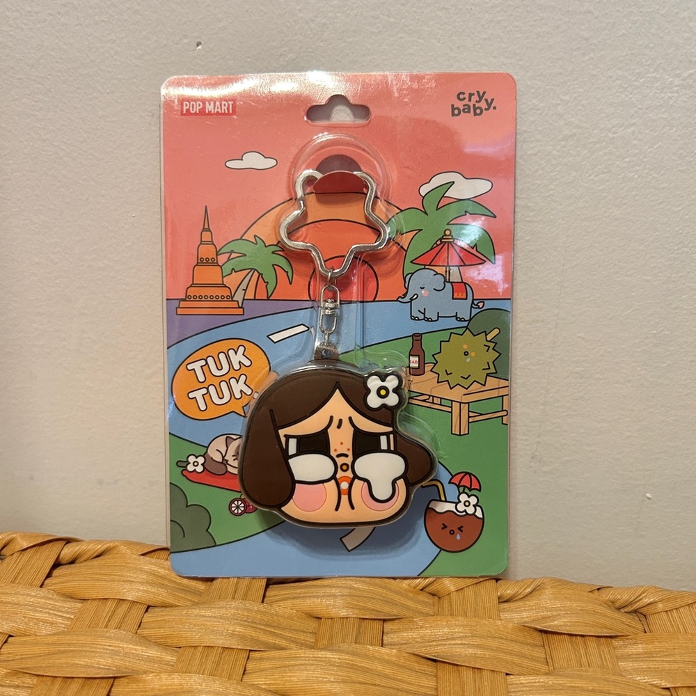 Authentic Pop Mart Cry Baby Tuk Tuk Keychain